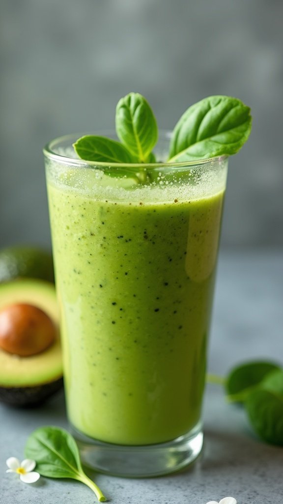 Avocado Spinach Smoothie for Heart Health