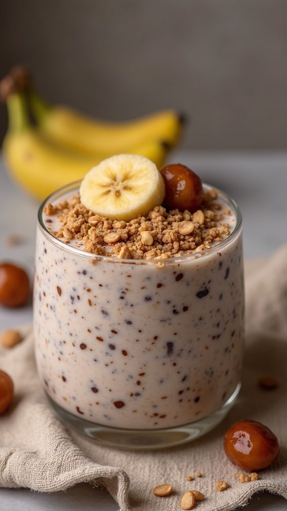 Sweet Banana Dates Chia Pudding