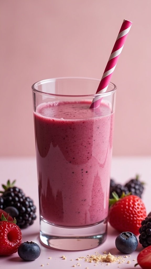 Berry Chia Smoothie for Post-Workout Recovery