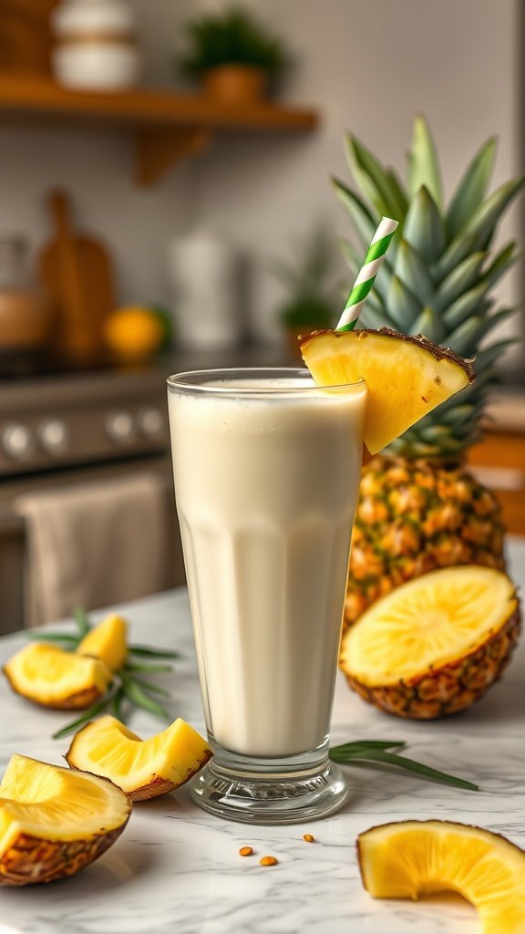 Pineapple Coconut Milk Smoothie