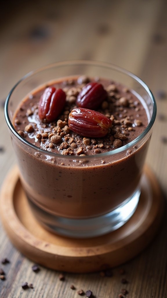 Sweet Cacao Dates Chia Pudding