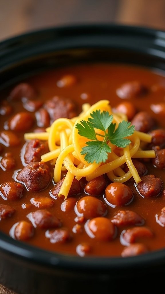 Crockpot Chili for Game Night
