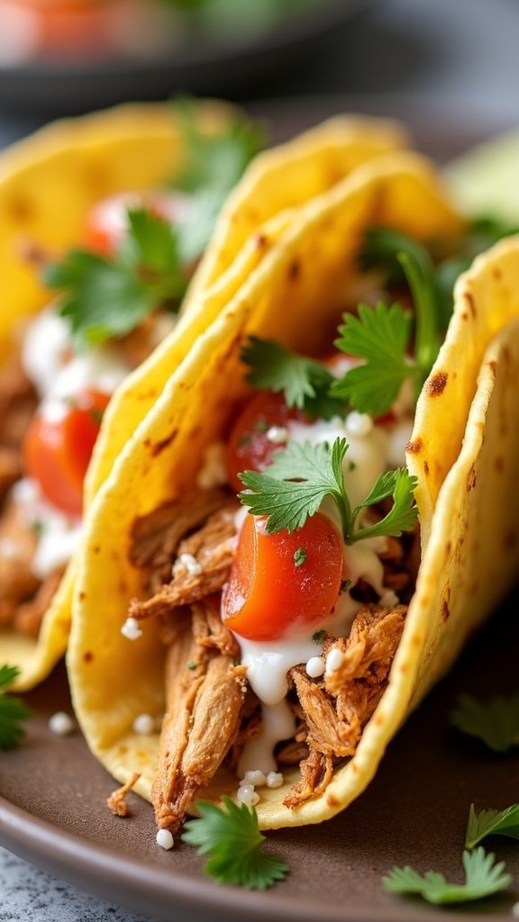 Easy Crockpot Chicken Tacos