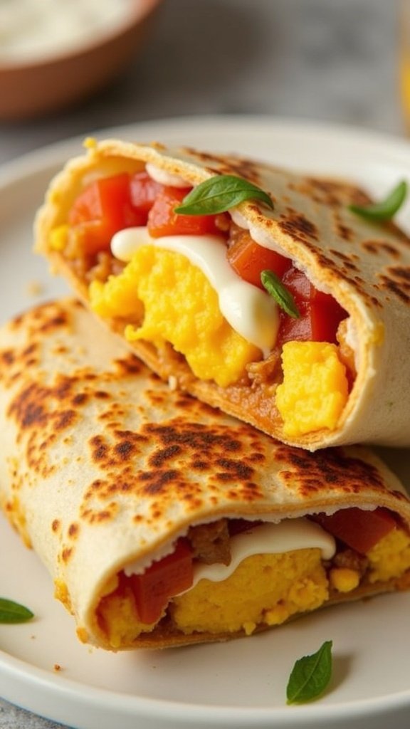Healthy Air Fryer Breakfast Burritos