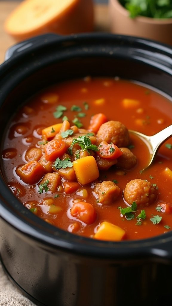 Hearty Vegan Stew in a Crockpot