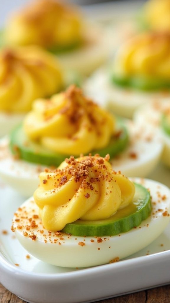 Keto Avocado Deviled Eggs