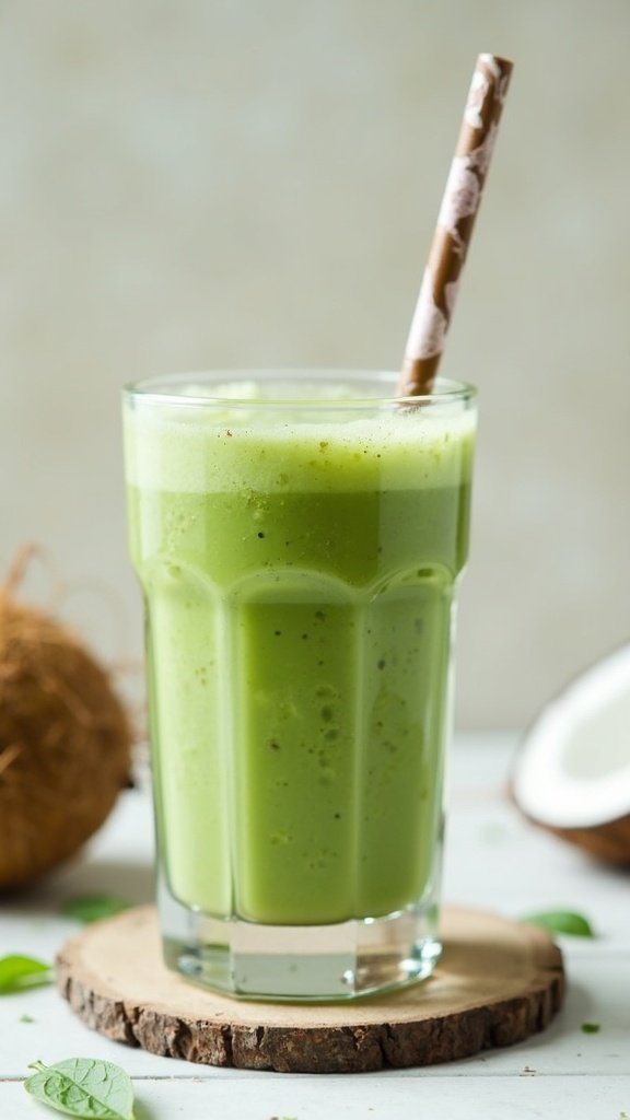 Keto-Friendly Coconut Matcha Smoothie