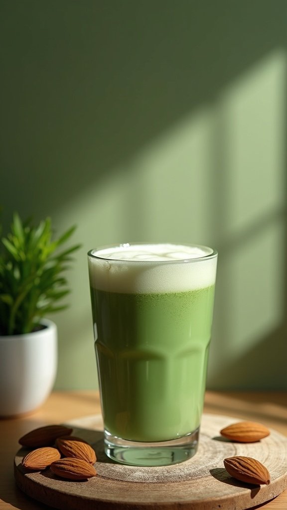 Matcha Latte with Almond Milk