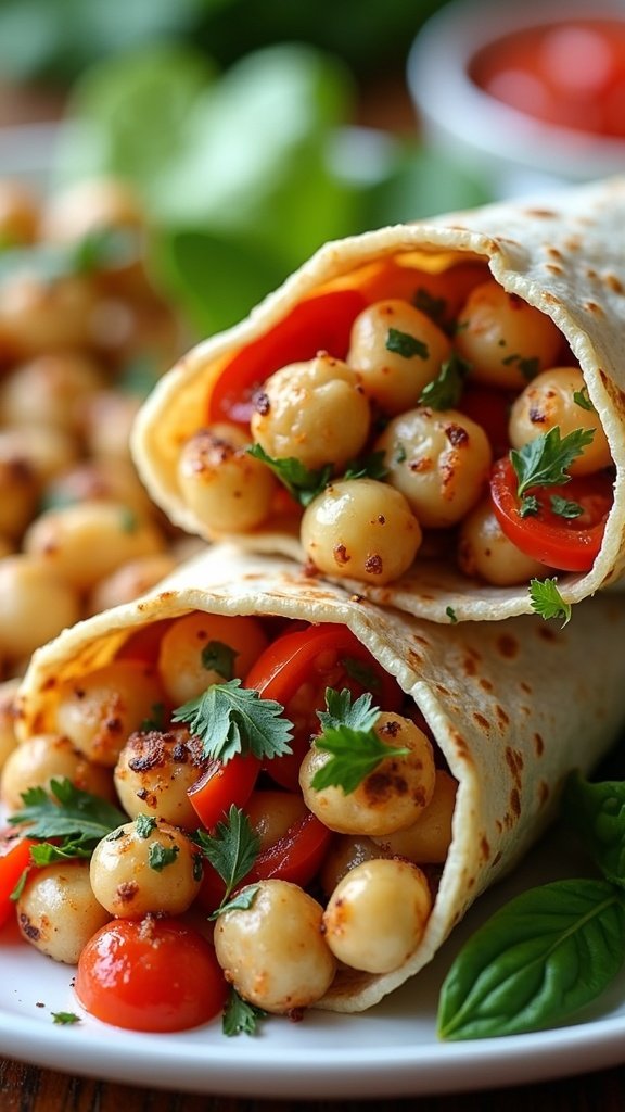Mediterranean Chickpea Wraps to Savor