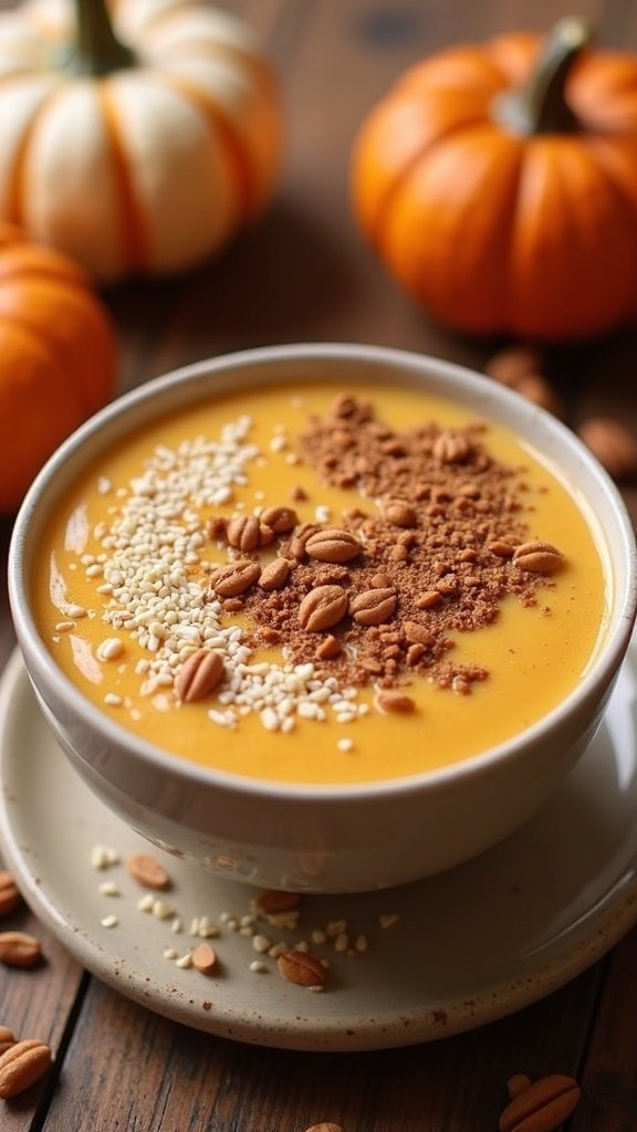Pumpkin Spice Autumn Smoothie Bowl