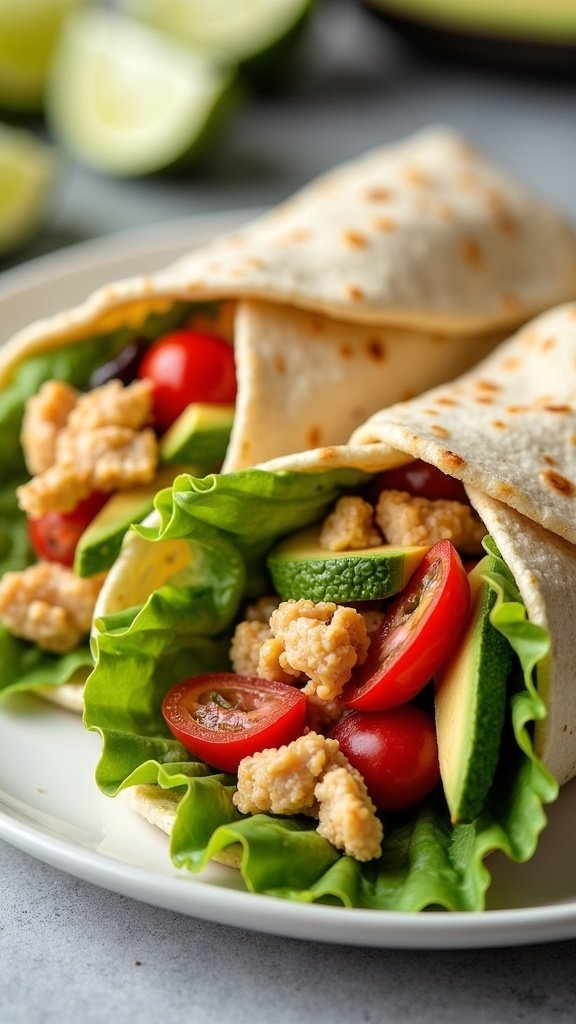 Quick Avocado Chicken Wraps