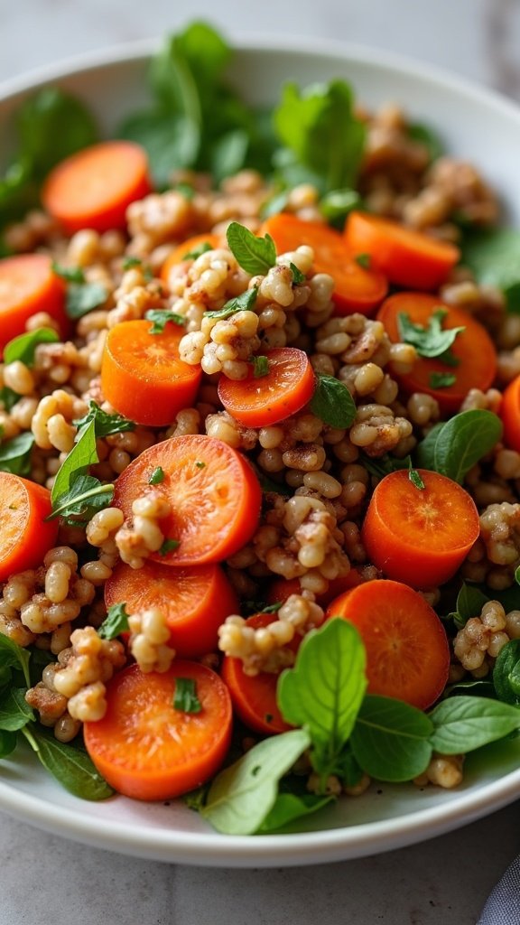 Roasted Carrot and Walnut Mix Salad