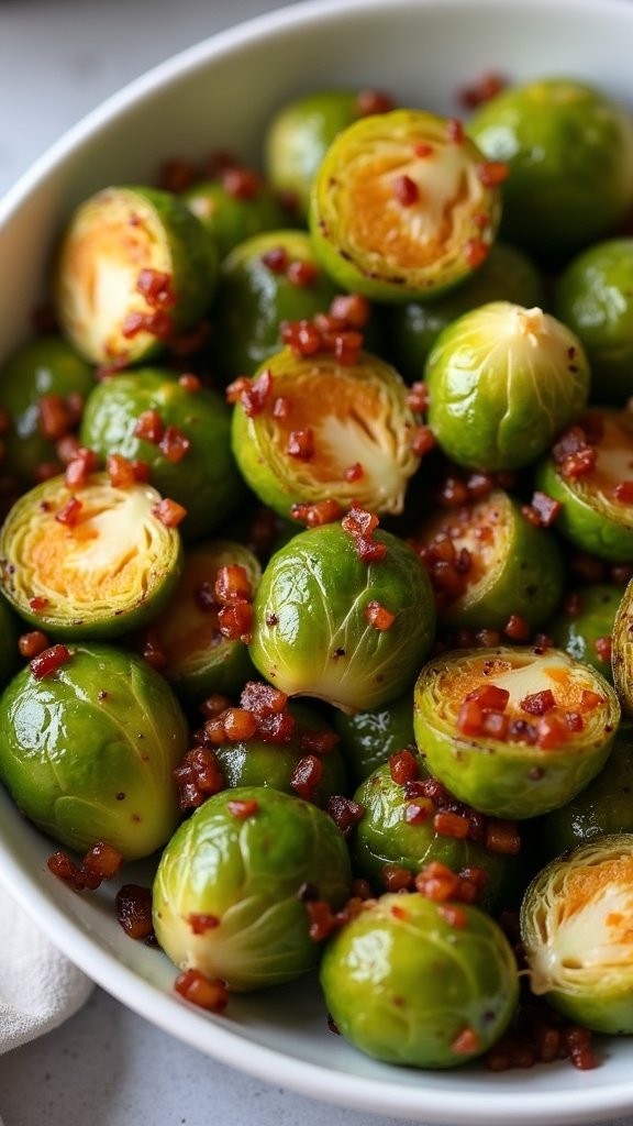 Spicy Maple Brussels Sprouts
