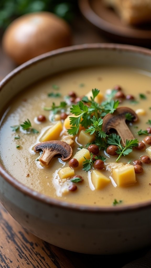 Vegan Mushroom Soup for Cozy Days