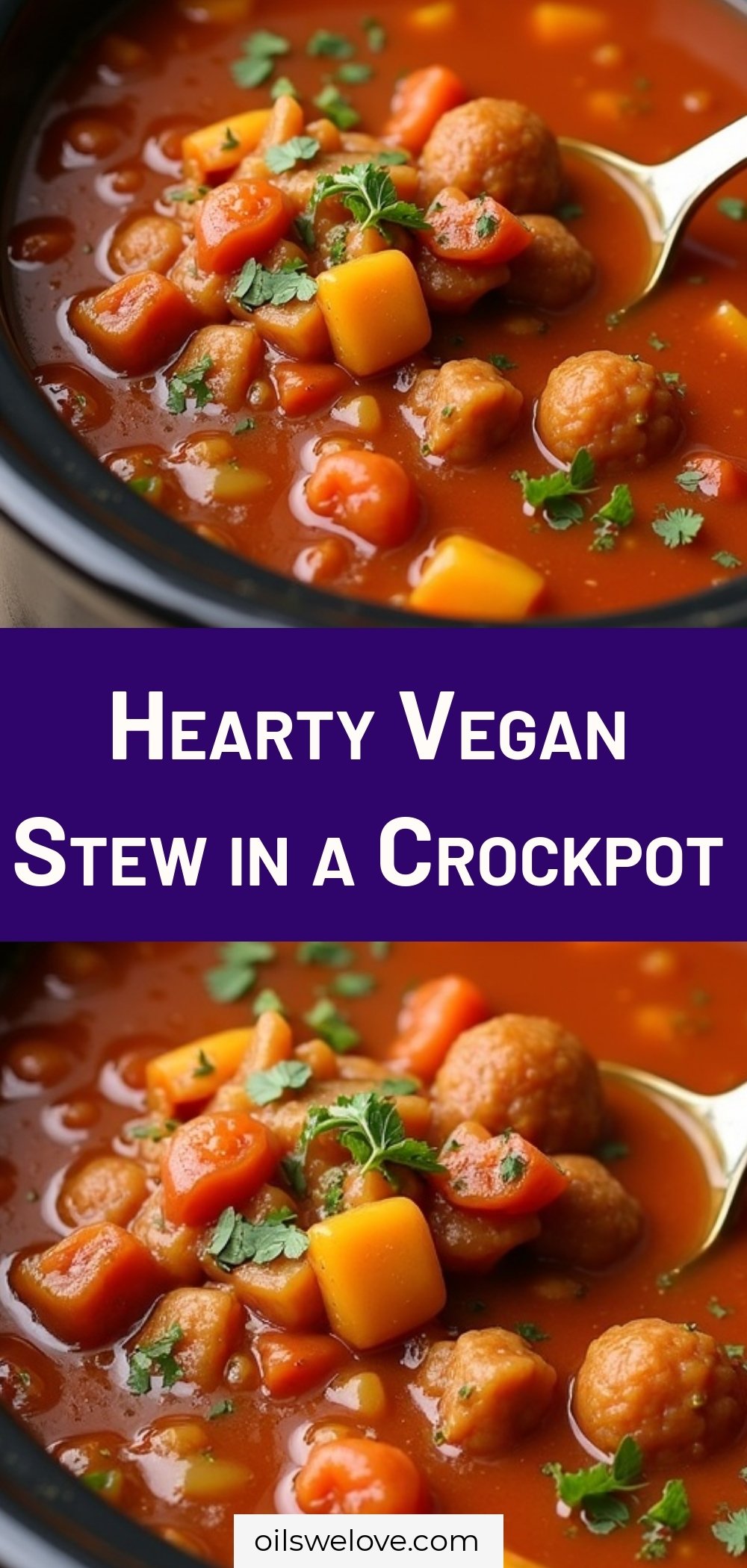 Hearty Vegan Stew in a Crockpot