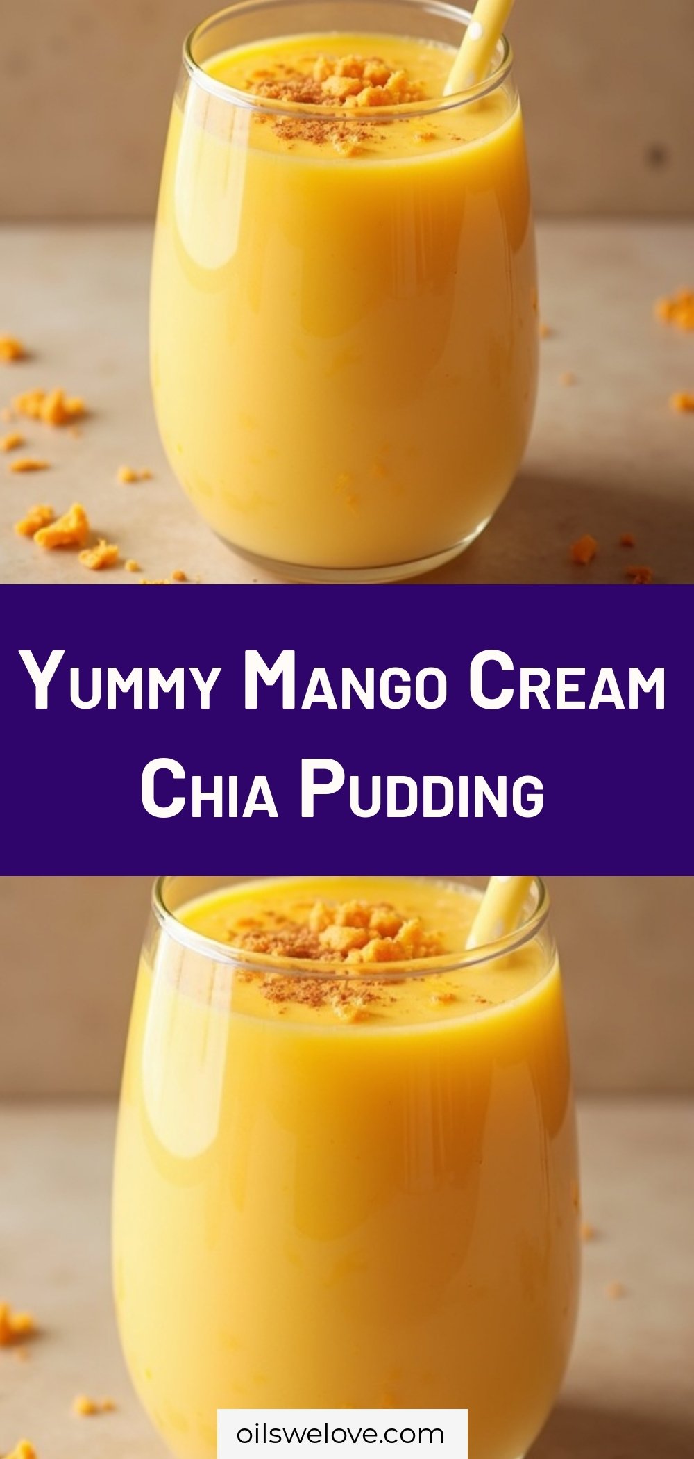 Yummy Mango Cream Chia Pudding