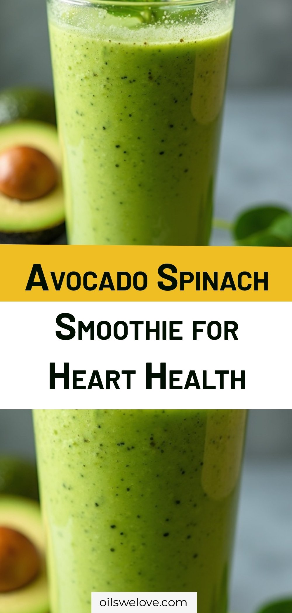 Avocado Spinach Smoothie for Heart Health