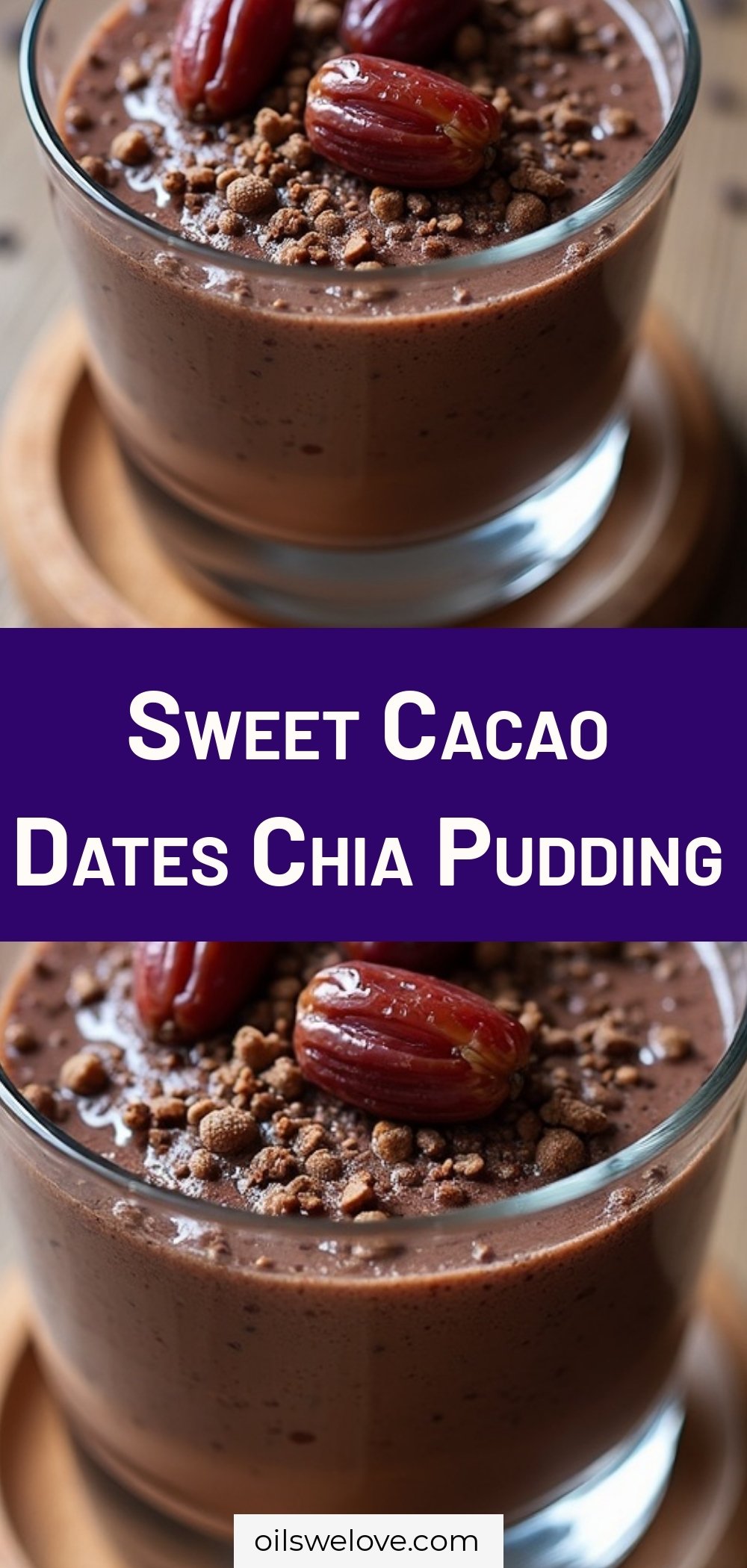 Sweet Cacao Dates Chia Pudding