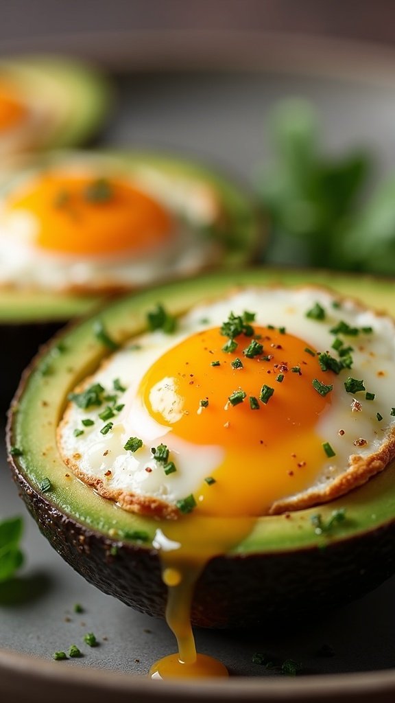 Baked Eggs in Avocado Cups