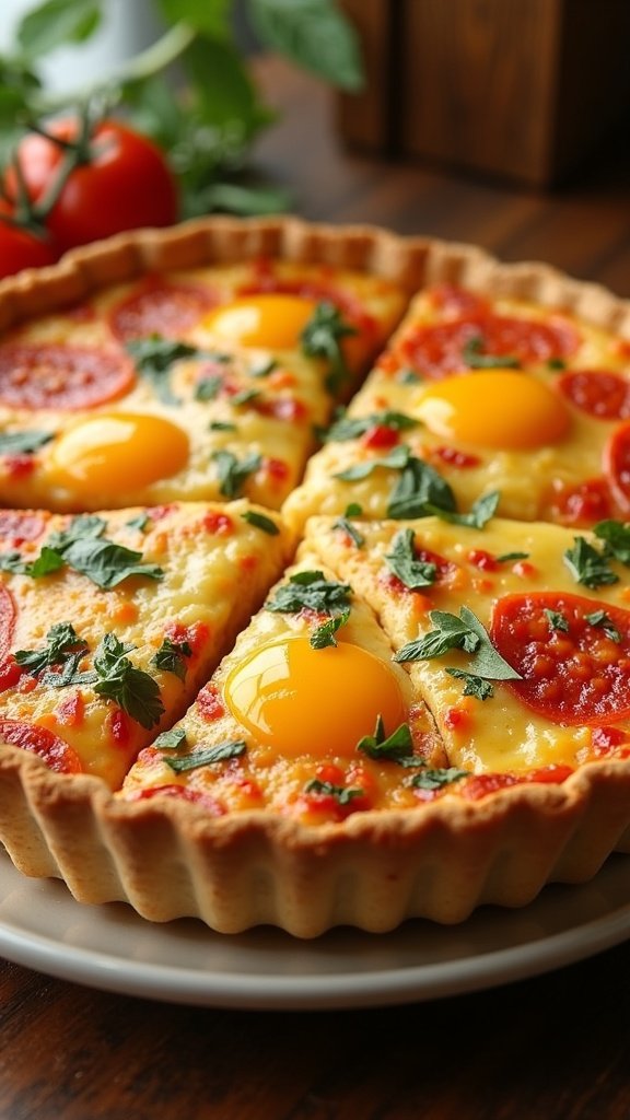 Cheese and Tomato Breakfast Quiche