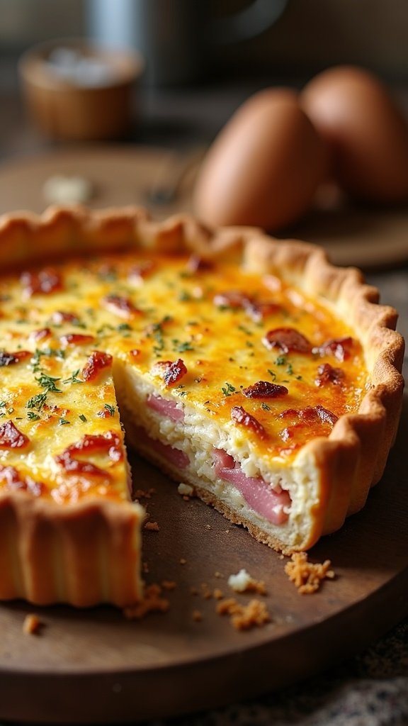 Cheesy Ham Quiche for Cozy Brunch