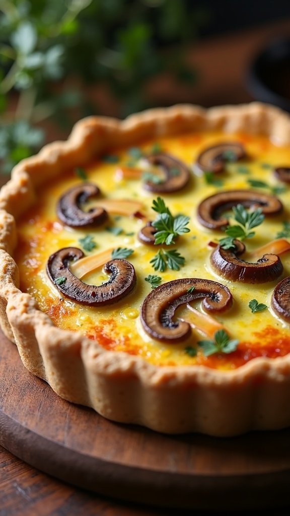 Cheesy Mushroom Quiche Magic