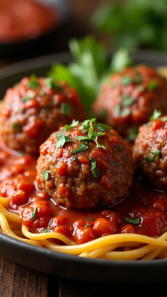 Classic Ground Beef Meatball Feast