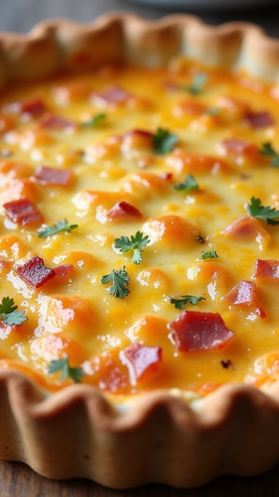 Classic Ham and Cheese Quiche Delight