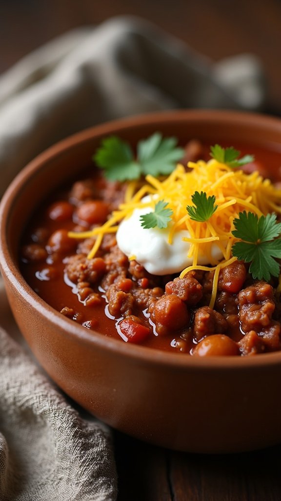 Comforting Ground Beef Chili Bowl