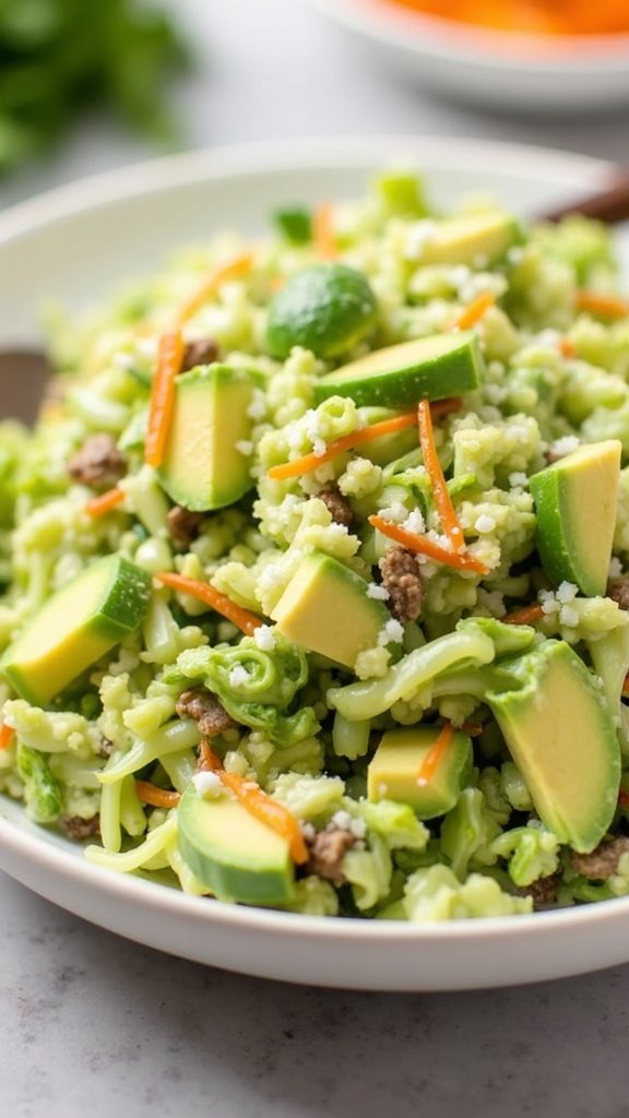 Creamy Avocado Slaw: Healthy Crunch