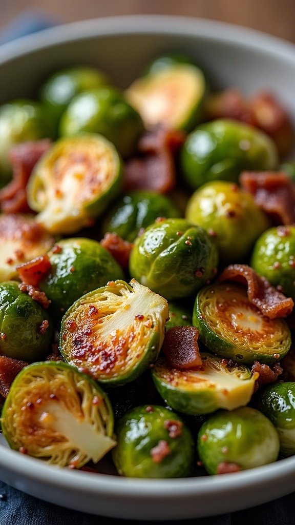 Crispy Brussels Sprouts with Bacon