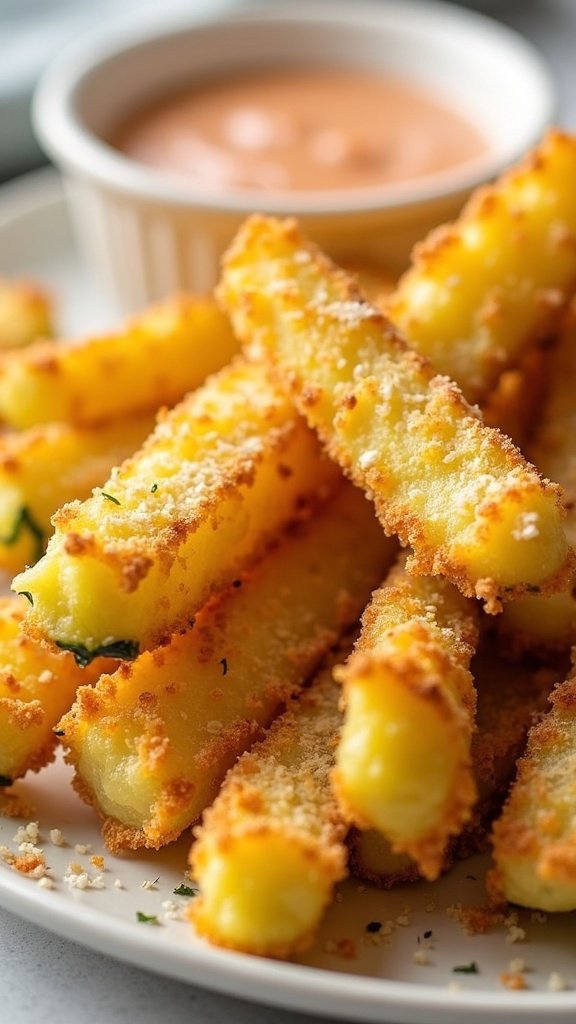 Crispy Parmesan Zucchini Fries