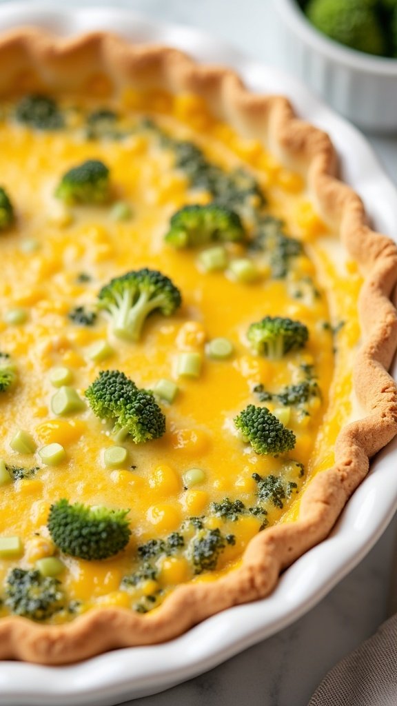 Gluten-Free Broccoli Cheddar Quiche