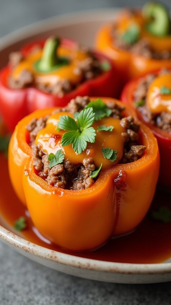 Ground Beef Stuffed Peppers Delight