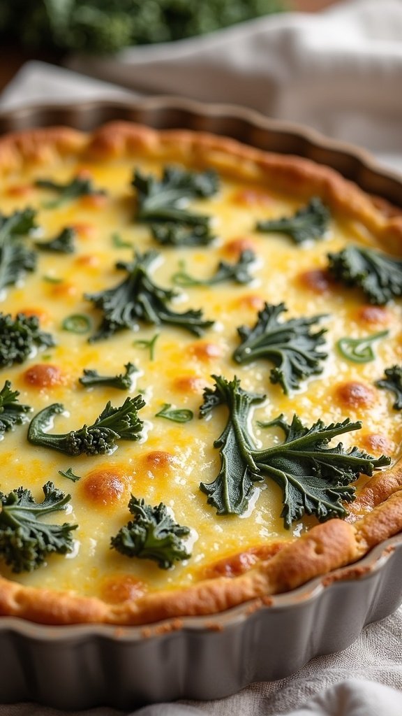 Healthy Kale and Goat Cheese Quiche
