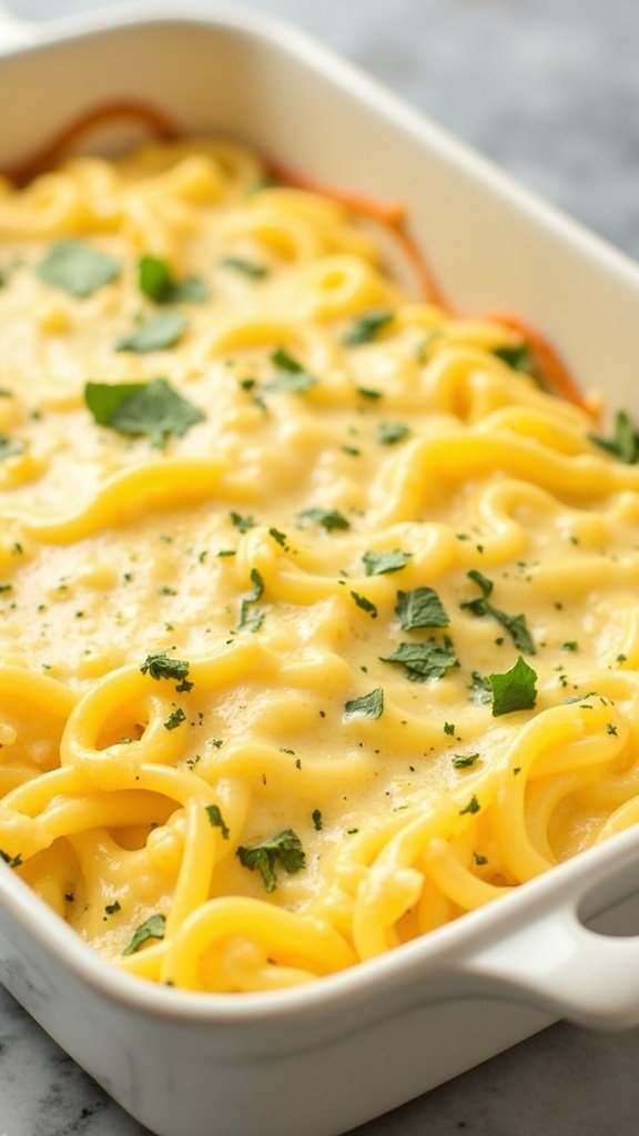 Healthy Spaghetti Squash Alfredo Bake