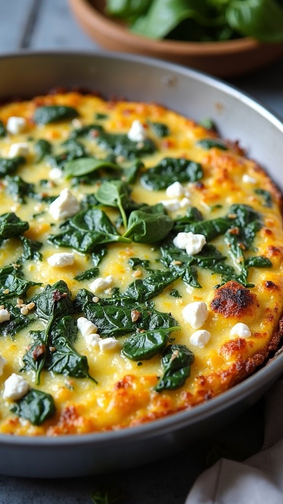 Healthy Spinach and Feta Frittata