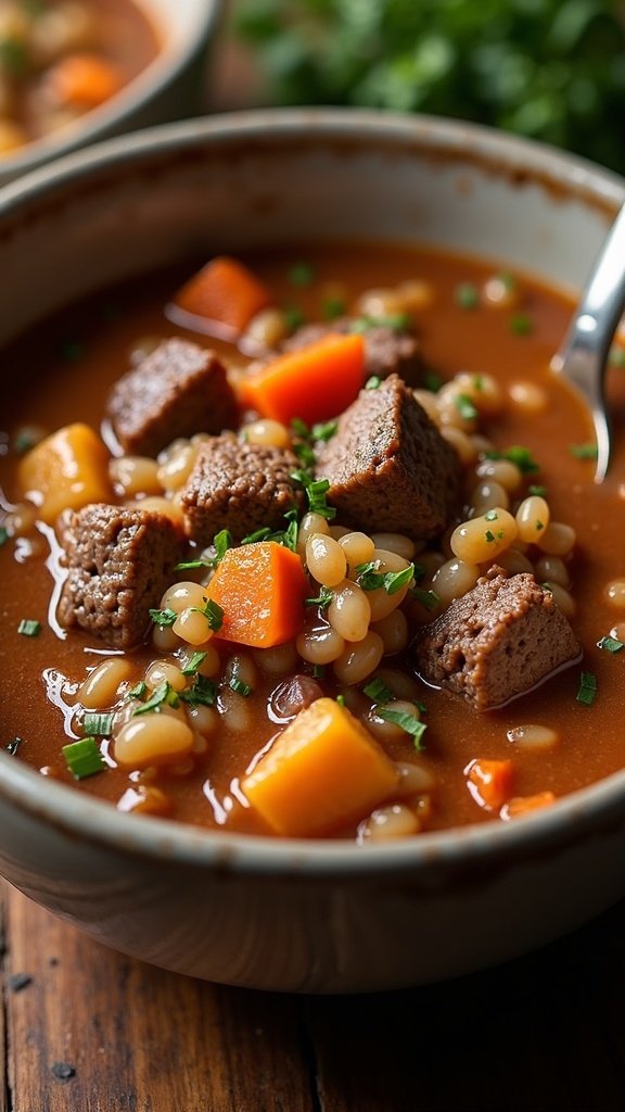 Hearty Beef and Wild Rice Stew