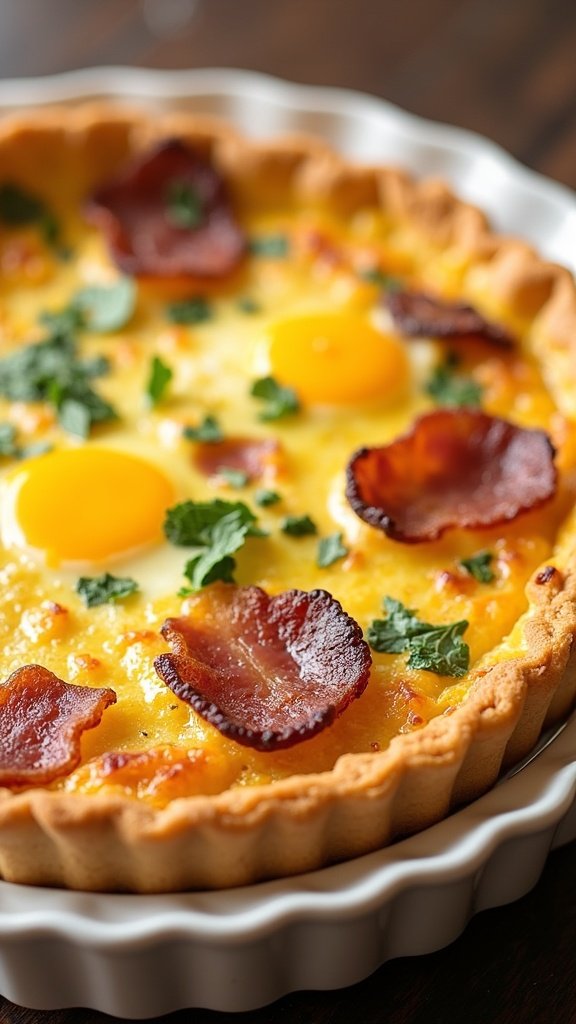 Keto-Friendly Bacon and Egg Quiche
