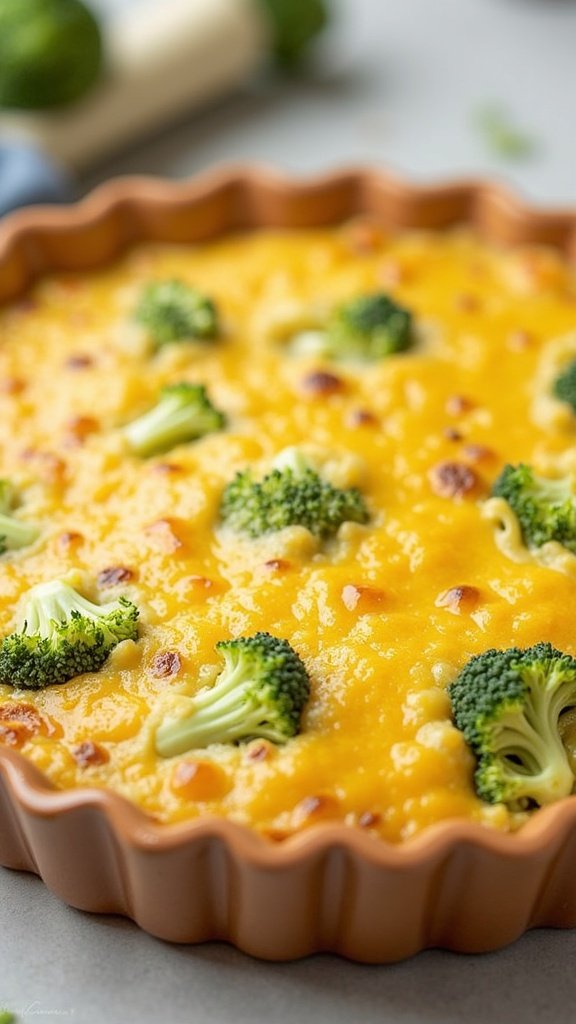 Keto-Friendly Broccoli Cheese Quiche