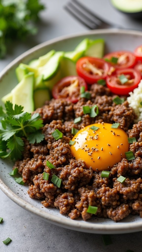 Keto-Friendly Ground Beef Bowls