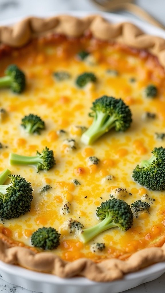 Low-Carb Broccoli Cheddar Quiche