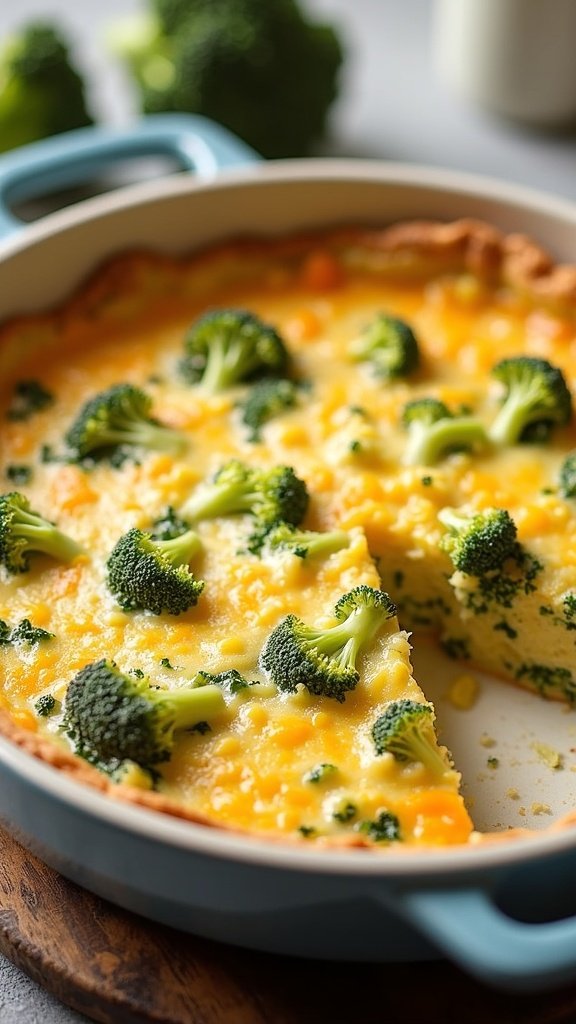 Low-Carb Broccoli Cheddar Quiche