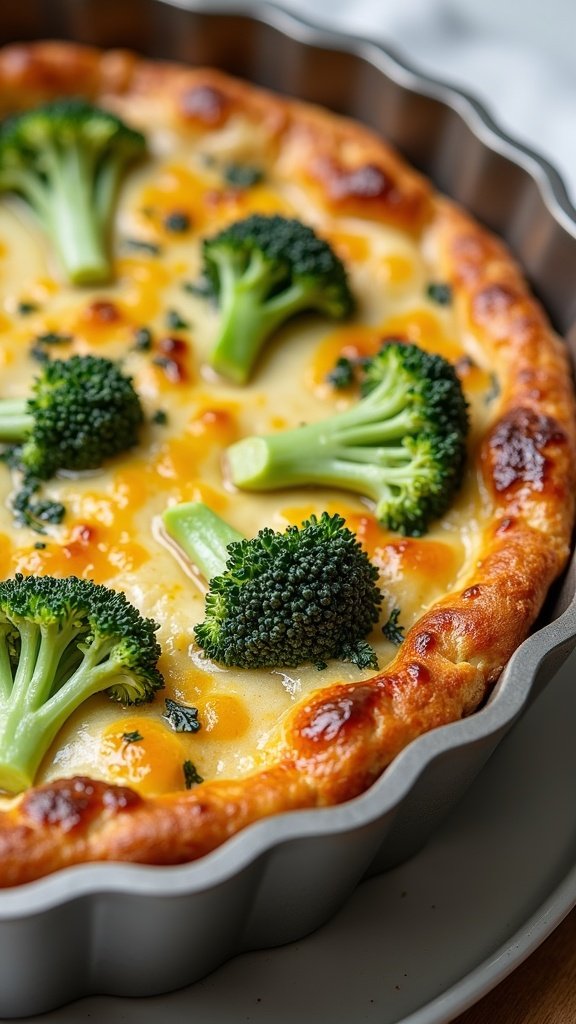 Low-Carb Chicken and Broccoli Quiche