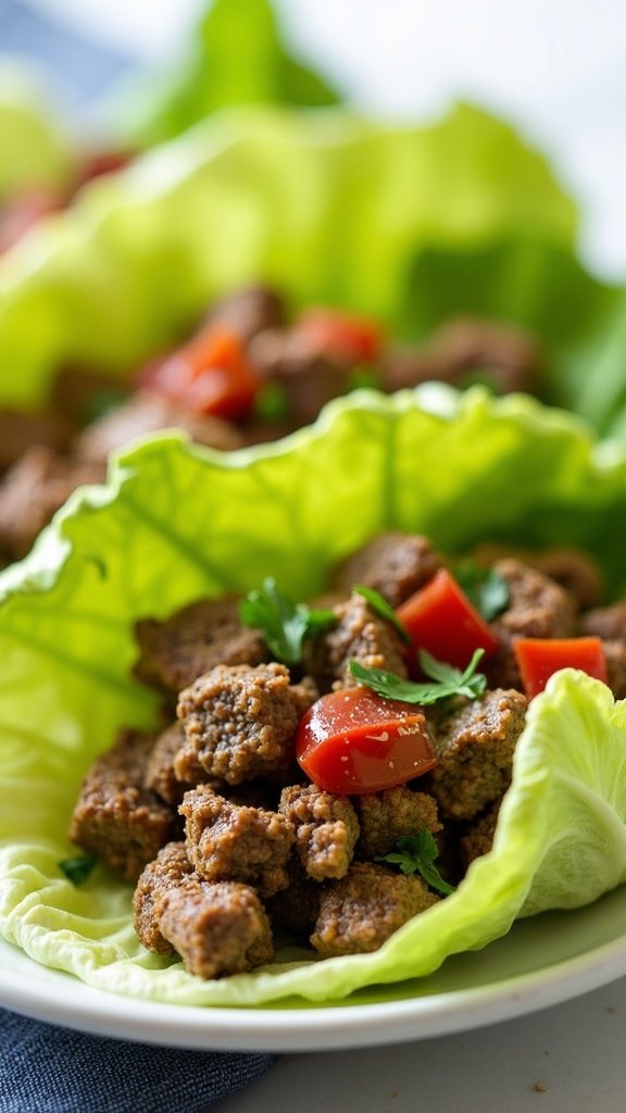 Low-Carb Ground Beef Lettuce Wraps