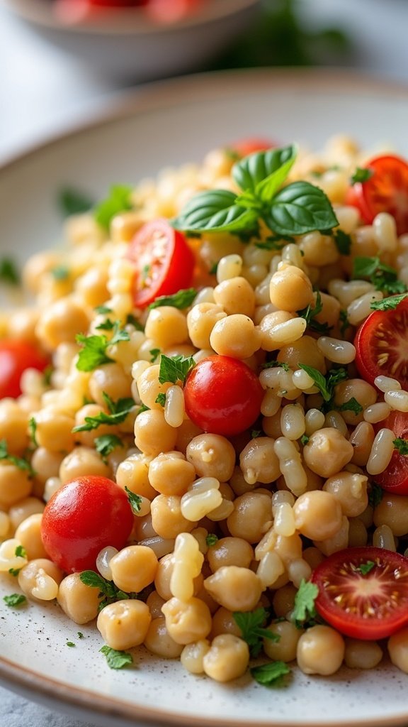 Mediterranean Chickpea Rice Salad Delight
