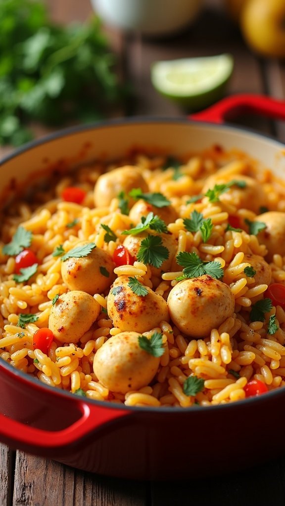 One-Pot Chicken and Rice Fiesta Dish