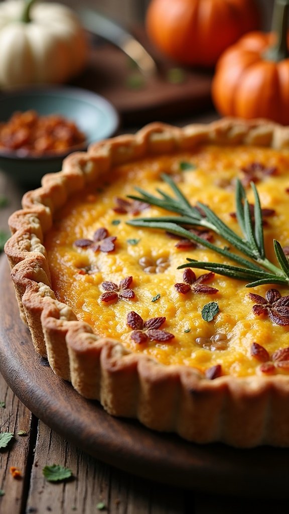 Pumpkin Sage Holiday Quiche