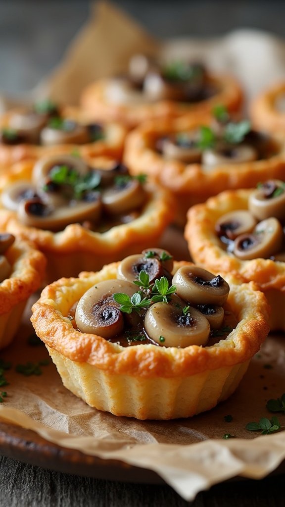 Savory Mushroom and Onion Tartlets
