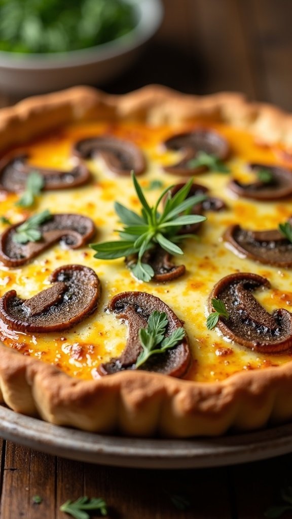 Savory Mushroom and Swiss Quiche Magic